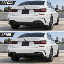 NINTE Style Rear Diffuser W/LED Light For 2019-2022 BMW G20 G28 3 Series M Sport - NINTE