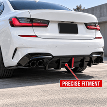 NINTE Style Rear Diffuser W/LED Light For 2019-2022 BMW G20 G28 3 Series M Sport - NINTE