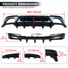 NINTE Style Rear Diffuser W/LED Light For 2019-2022 BMW G20 G28 3 Series M Sport - NINTE