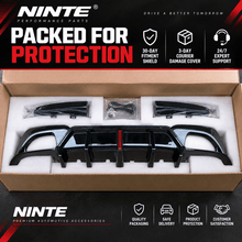 NINTE Style Rear Diffuser W/LED Light For 2019-2022 BMW G20 G28 3 Series M Sport - NINTE