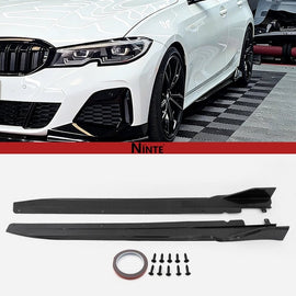 NINTE For 2019 - 2024 BMW G20 G28 3 - Series M Sport Side Skirts 3D Racing Style ABS Painted Side Bottom Panels - NINTE