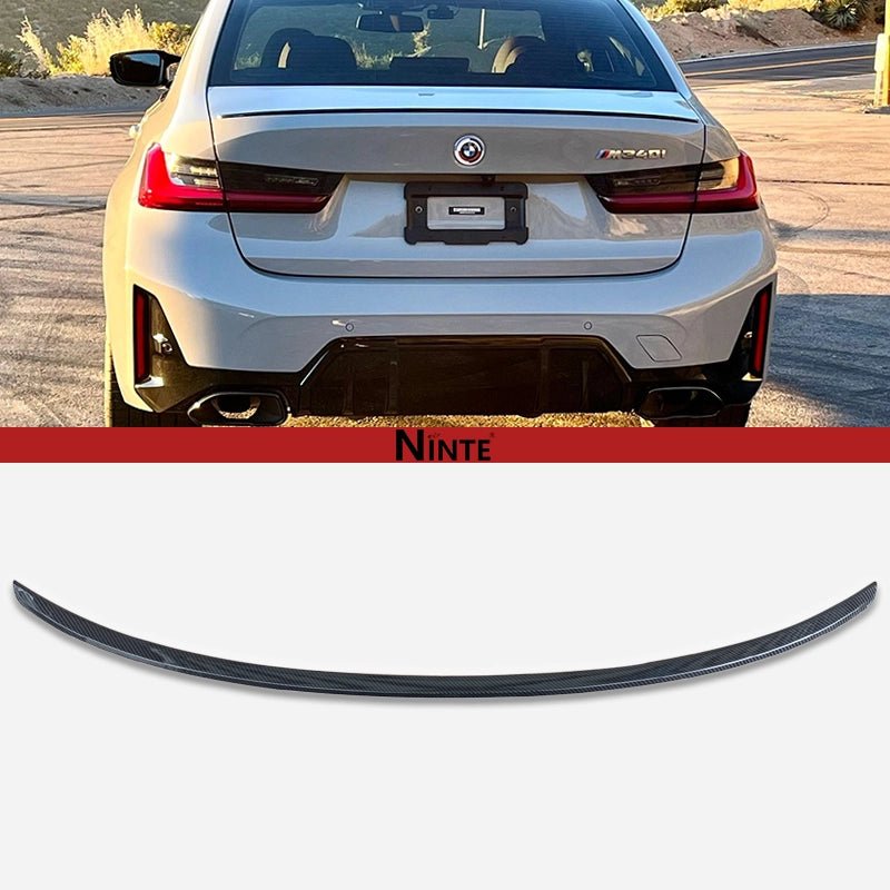 NINTE For 2019 - 2025 BMW 3 - Series G20 G80 M3 Rear Spoiler ABS Carbon Fiber Look Trunk Spoiler Wing - NINTE
