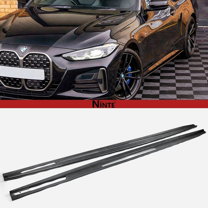 NINTE AC Style Side Skirts For 2021 - 2025 BMW 4 Series G22 G23 M Sport - NINTE