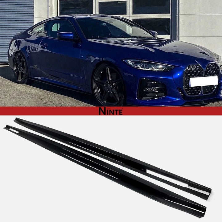 NINTE AC Style Side Skirts For 2021 - 2025 BMW 4 Series G22 G23 M Sport - NINTE