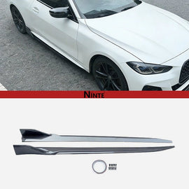 NINTE M Style Side Skirts For 2021-2026 BMW 4 Series G22 G23 G26 Extension Panel Splitter ABS Painted