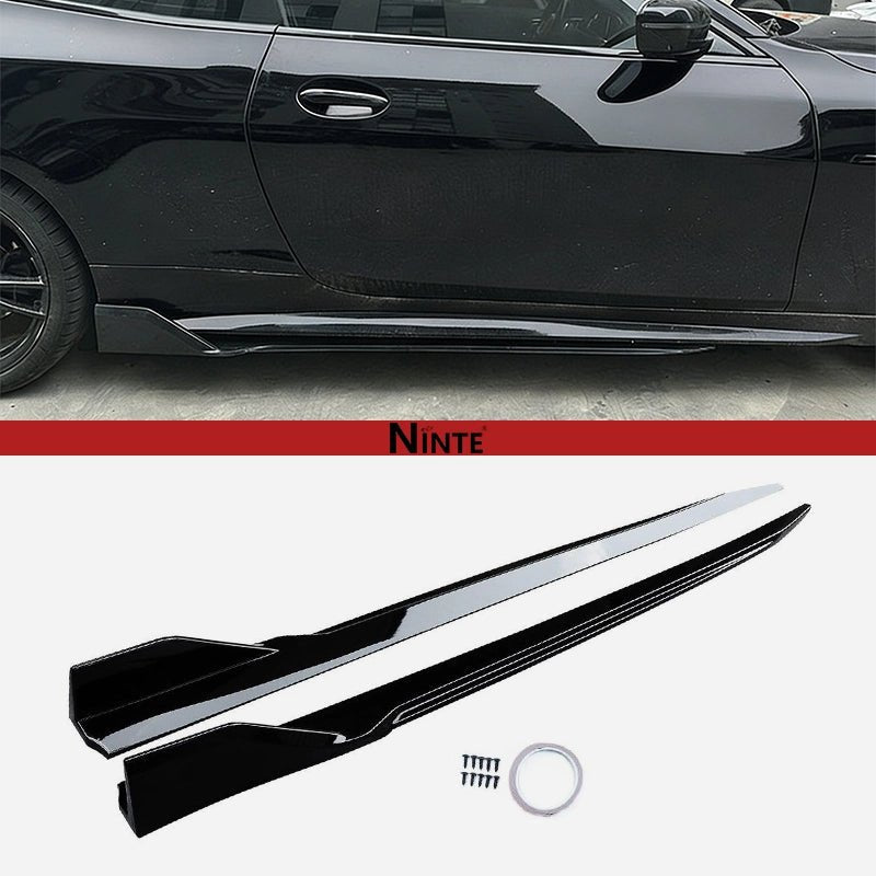 NINTE M Style Side Skirts For 2021-2026 BMW 4 Series G22 G23 G26 Extension Panel Splitter ABS Painted