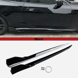 NINTE M Style Side Skirts For 2021-2026 BMW 4 Series G22 G23 G26 Extension Panel Splitter ABS Painted