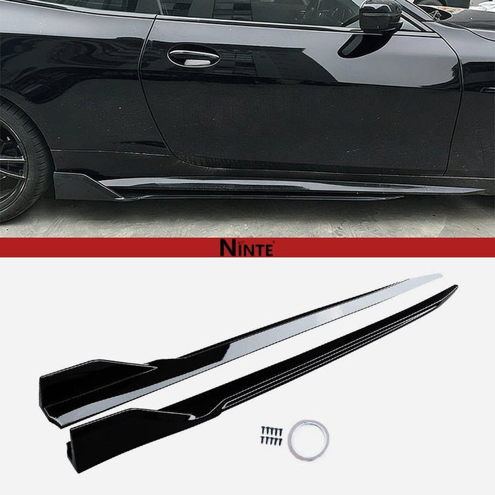 NINTE M Style Side Skirts For 2021 - 2026 BMW 4 Series G22 G23 G26 Extension Panel Splitter ABS Painted - NINTE
