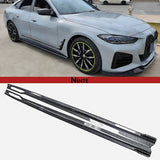 NINTE Racing Style Side Skirts For 2021-2025 BMW 4-Series Gran Coupe G26 M-Sport Side Extension panel
