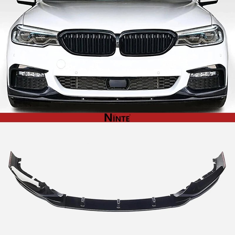 NINTE V3 Style Front Lip For 2017 - 2020 BMW 5 Series G30 M - Sport Gloss Black - NINTE