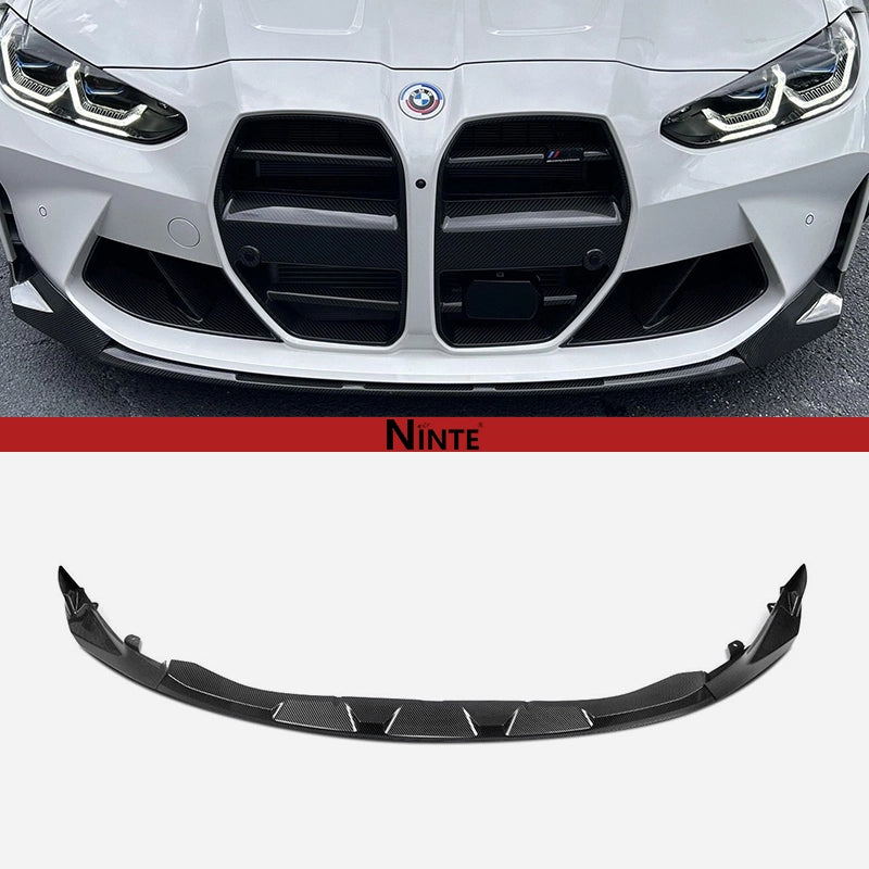 NINTE Front Lip For 2021-2025 BMW G80 M3 G82 M4 3PCs ABS M Performance Front Bumper Splitter