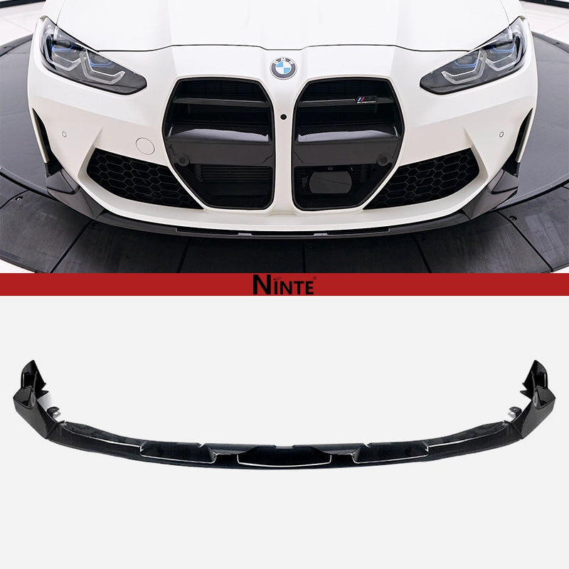 NINTE Front Lip For 2021-2025 BMW G80 M3 G82 M4 3PCs ABS M Performance Front Bumper Splitter