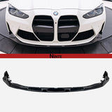 NINTE Front Lip For 2021-2025 BMW G80 M3 G82 M4 3PCs ABS M Performance Front Bumper Splitter