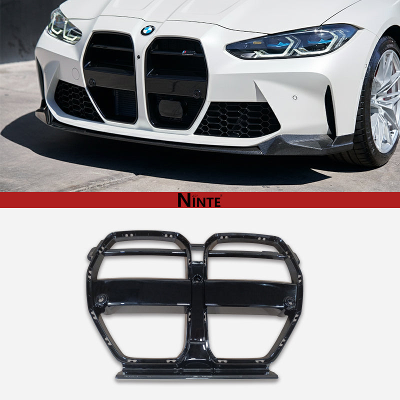 NINTE V-ST Style Nose Grille For 2021-2025 BMW M3 M4 Crystal Black