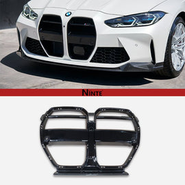 NINTE Nose Grille For 2021 - 2025 BMW M3 G80 M4 G82 G83 V - ST Style Crystal Black - NINTE