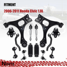 Load image into Gallery viewer, NINTE 14pcs Front Lower Control Arm Ball Joint Swaybar Tierod for 2006 - 2011 Honda Civic - NINTE