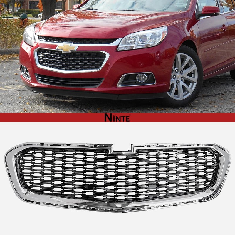 NINTE Grille for Chevy Malibu 2014 - 2016 with Chrome Molding Mesh Grill - NINTE