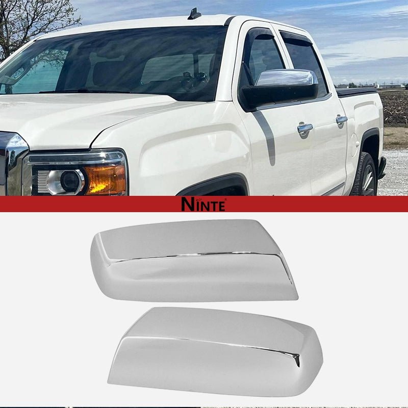 NINTE Mirror Caps For 2014 - 2020 Chevrolet Silverado 1500 GMC Sierra 1500 Top Half Covers - NINTE