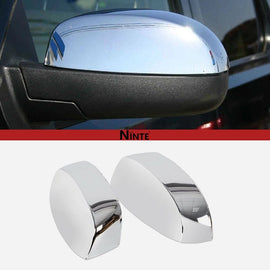 NINTE Mirror Cover For 2007 - 2013 Chevy Silverado 1500 GMC Sierra 1500 Yukon Gloss Black / Chrome - NINTE