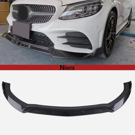 NINTE For 2015 - 2018 Benz C - Class W205 Sport Front Lip Front Bumper Lip Splitter ABS 3PCS - NINTE