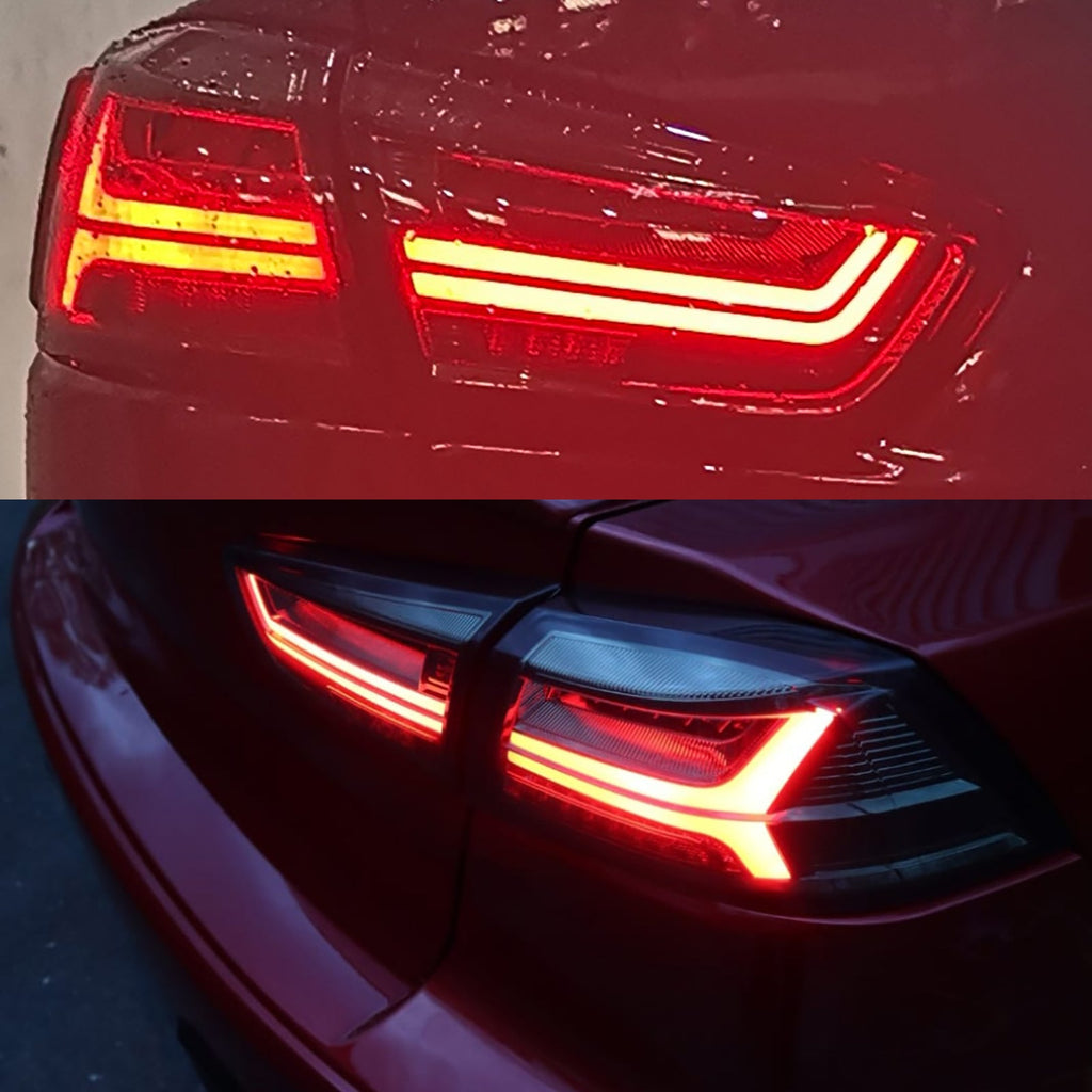 NINTE Pair LED Taillights For 2008-2017 Mitsubishi Lancer EVO X GT Evolution Smoked Tinted