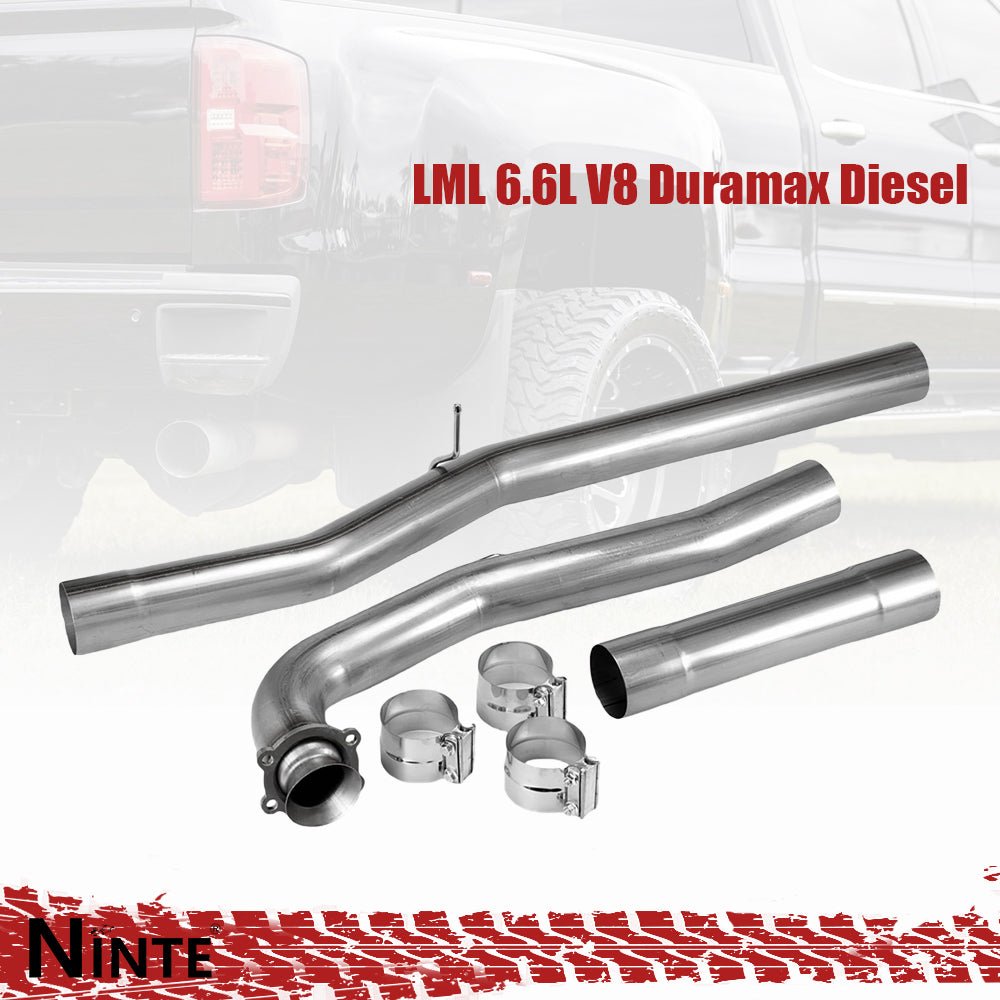 NINTE 4‘’ Exhaust Pipe For 2011 - 2015 Chevy Silverado & GMC Sierra 2500HD/3500HD 6.6L Duramax Diesel - NINTE