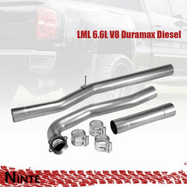 NINTE 4‘’ Exhaust Pipe For 2011 - 2015 Chevy Silverado & GMC Sierra 2500HD/3500HD 6.6L Duramax Diesel - NINTE