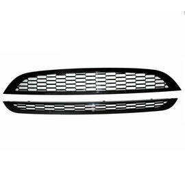 NINTE Front Bumper Grille Mesh Cover Fit for BMW MINI Cooper 2001-2006 Painted Gloss Black One Piece Sport Style Without Logo - NINTE