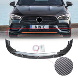 NINTE Front lip for 2020-2023 Mercedes-Benz CLA-Class C118 CLA 250 4MATIC ABS Front Bumper Splitters