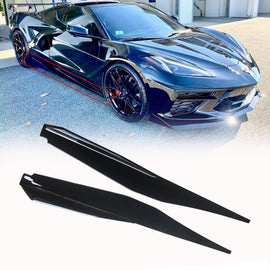 NINTE For 2020 - 2025 Chevy Corvette C8 Side Skirts Stingray GM 5VM Look ABS Painted Rocker Panel Extension NINTE Style - NINTE