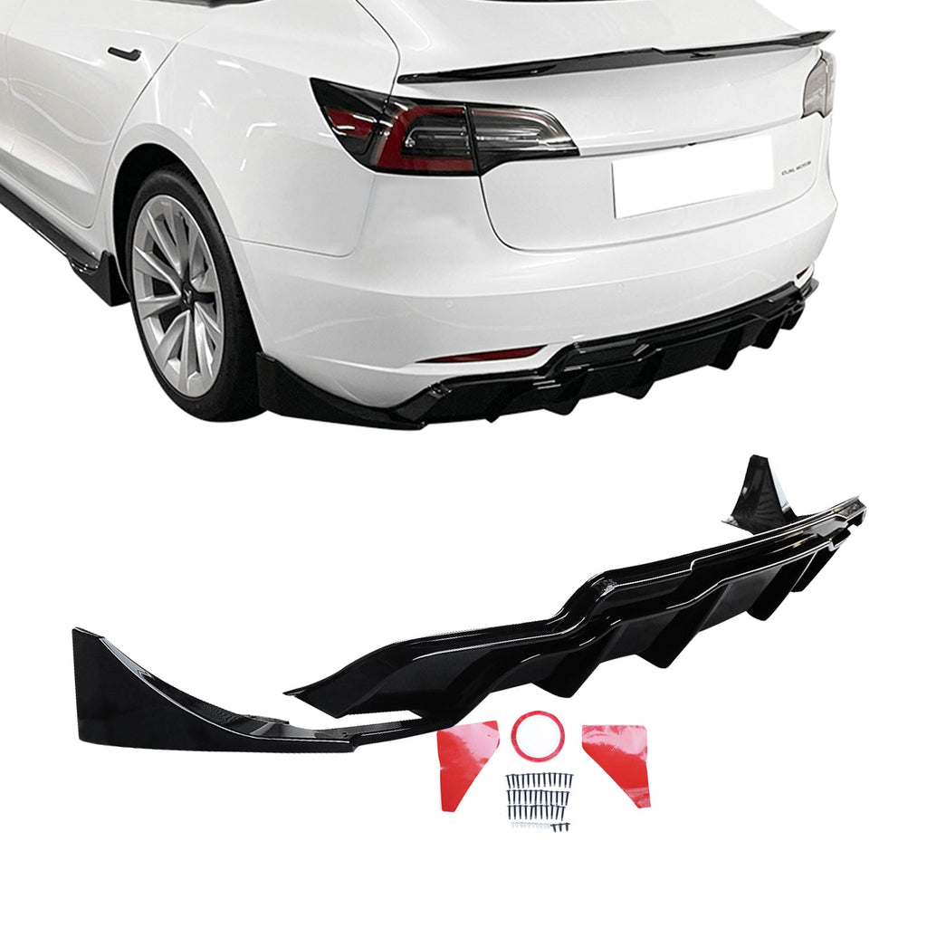 NINTE-Rear-Diffuser-For-2017-2022-Tesla-Model-3-ABS-gloss-black