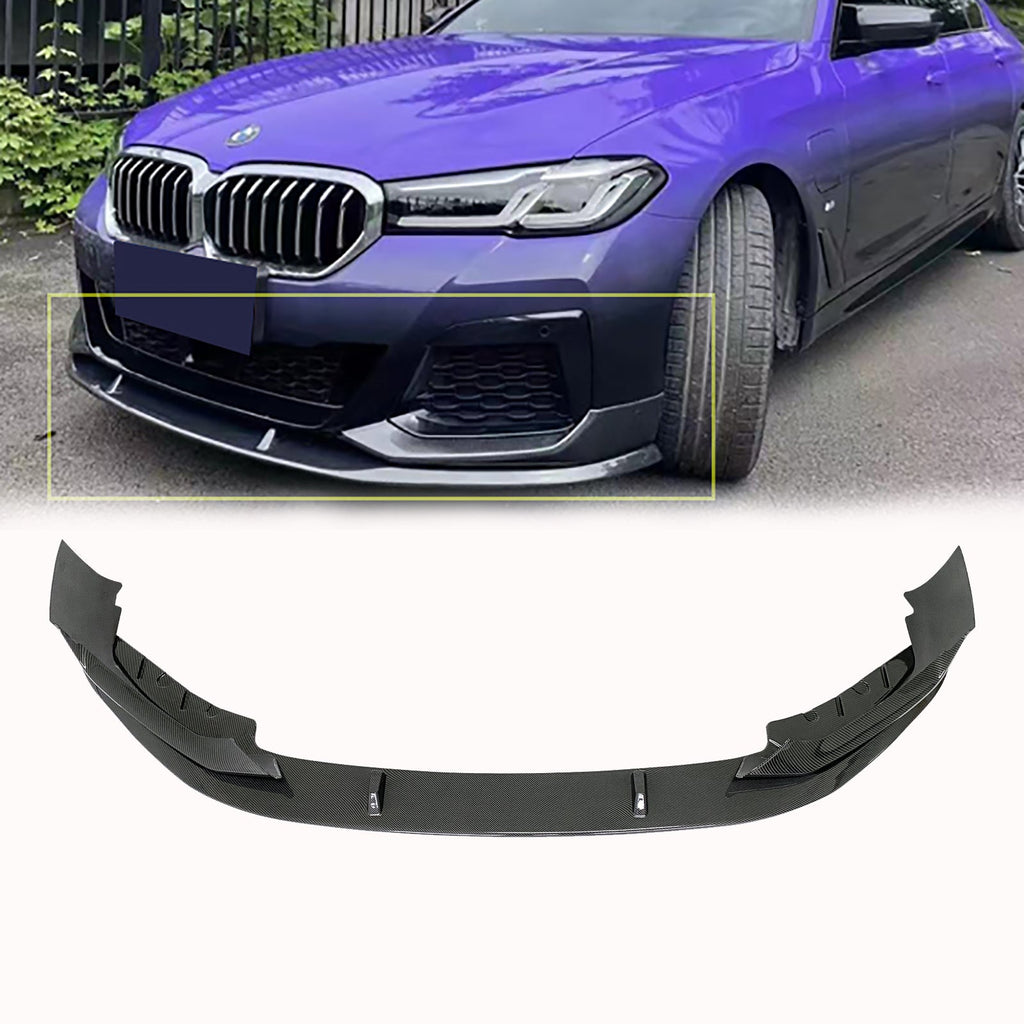 NINTE Front Lip For 2021-2023 BMW 5 Series G30 G31 Facelift M Sport Dipped Carbon Look