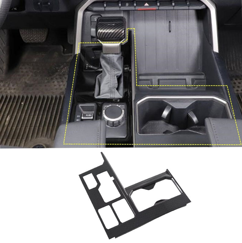 Ninte Gear Shift Panel Cover For 2022 2023 Toyota Tundra Carbon Fiber Look Abs Trim Car Decorate