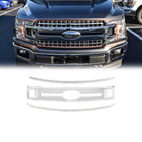 NINTE Grill Cover for 2018-2020 Ford F150 F-150 XL ABS Chrome Grille Overlays