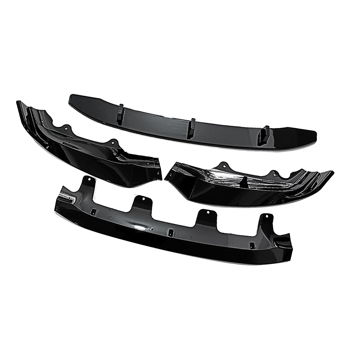 Glossy Black Front Bumper Lip Splitter Set For Jeep Grand Cherokee 2014-2021 – 3 Pieces