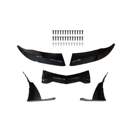 NINTE For 2014 - 2020 Corvette C7 Z06 Stage 3 Front Lip Splitter + Side Winglets Gloss Black - NINTE