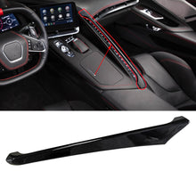 Load image into Gallery viewer, NINTE For 20-23 Corvette C8 Center Console Side Trim Cover Strip ABS Gloss Black