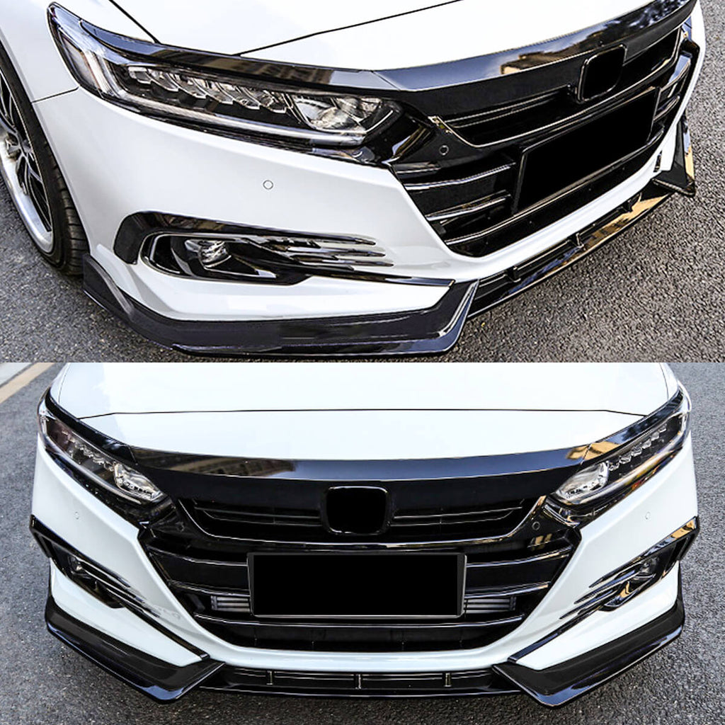 NINTE Front Lip For 2021-2022 Honda Accord ABS Gloss Black