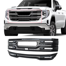 Charger l&#39;image dans la galerie, NINTE For 2022-2024 GMC Sierra 1500 SLT AT4 Grille Cover ABS Mesh Style Gloss Black