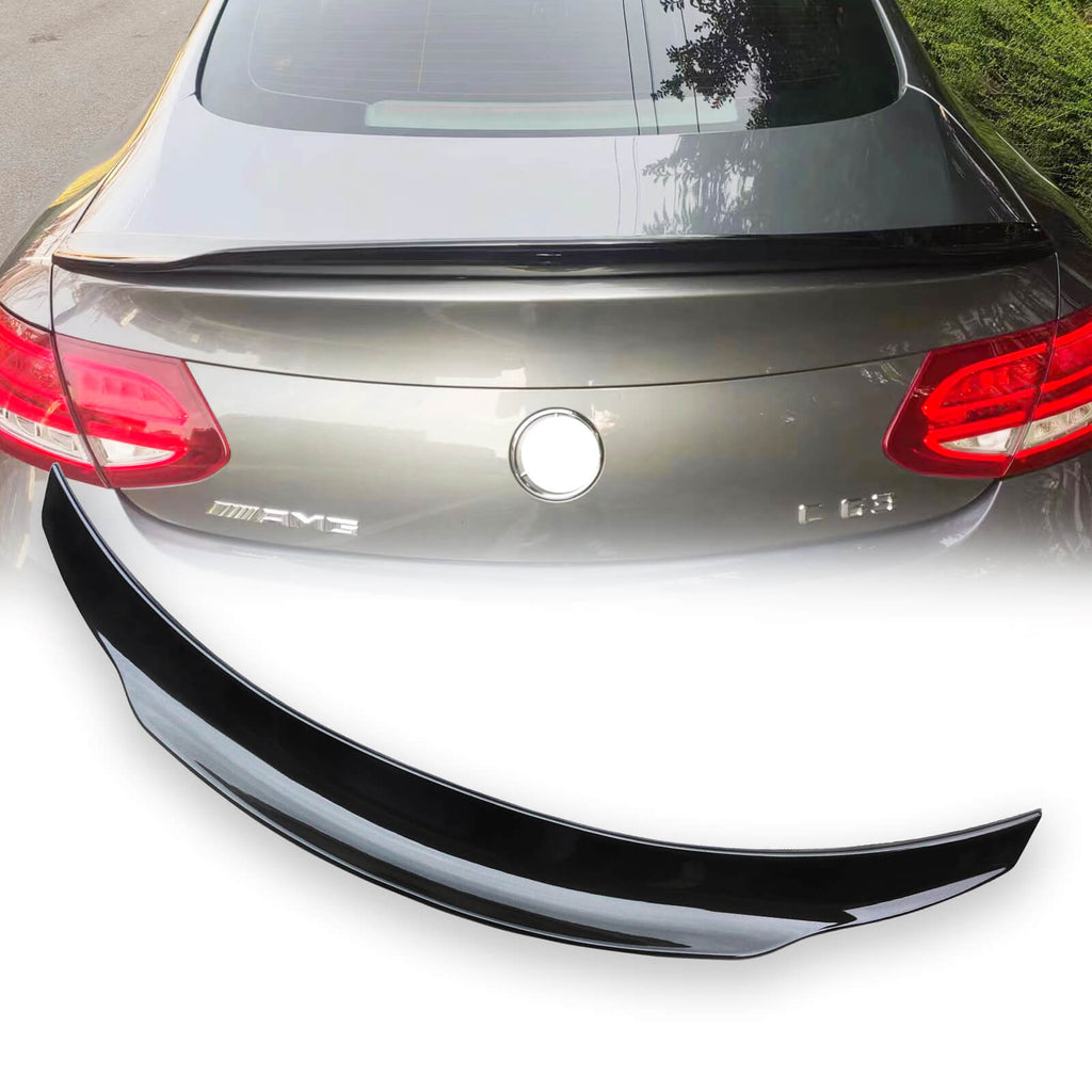 NINTE For 2017-2021 Mercedes Benz W205 2DR Coupe Rear Spoiler ABS PSM Style Trunk Wing