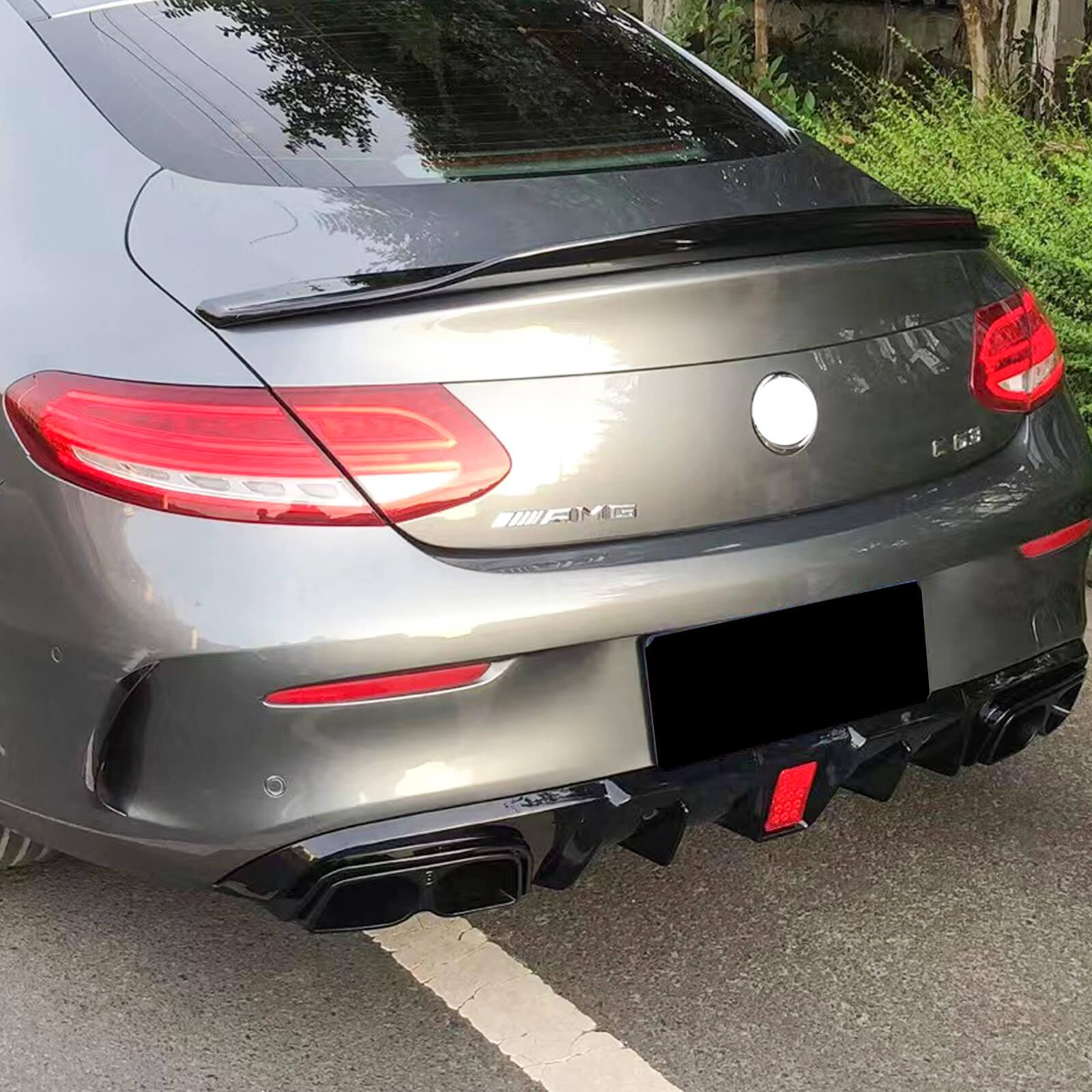 NINTE For 2017-2021 Mercedes Benz W205 2DR Coupe Rear Spoiler ABS PSM ...