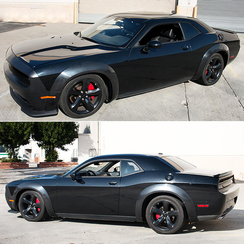 NINTE Wide Body Fender Flares For 2015-2021 Dodge Challenger SRT Hellcat Demon Style Unpainted Polypropylene