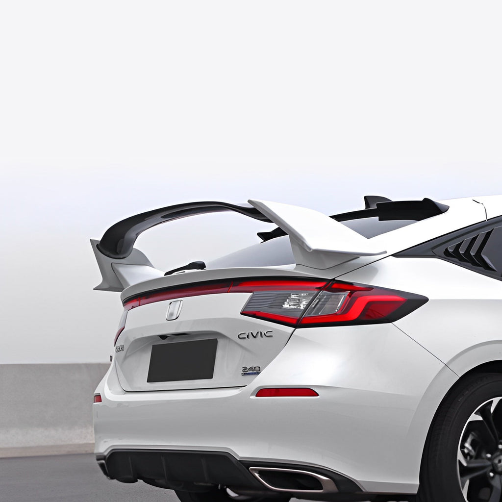 NINTE Rear Spoiler For 2022-2023 Honda Civic Hatchback Black White