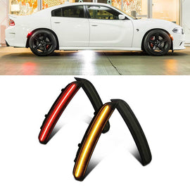 NINTE For 2015 - 2024 Dodge Charger R/T Scat Pack SXT GT SRT Front Rear Smoked Lens Lamps LED Side Marker Lights - NINTE