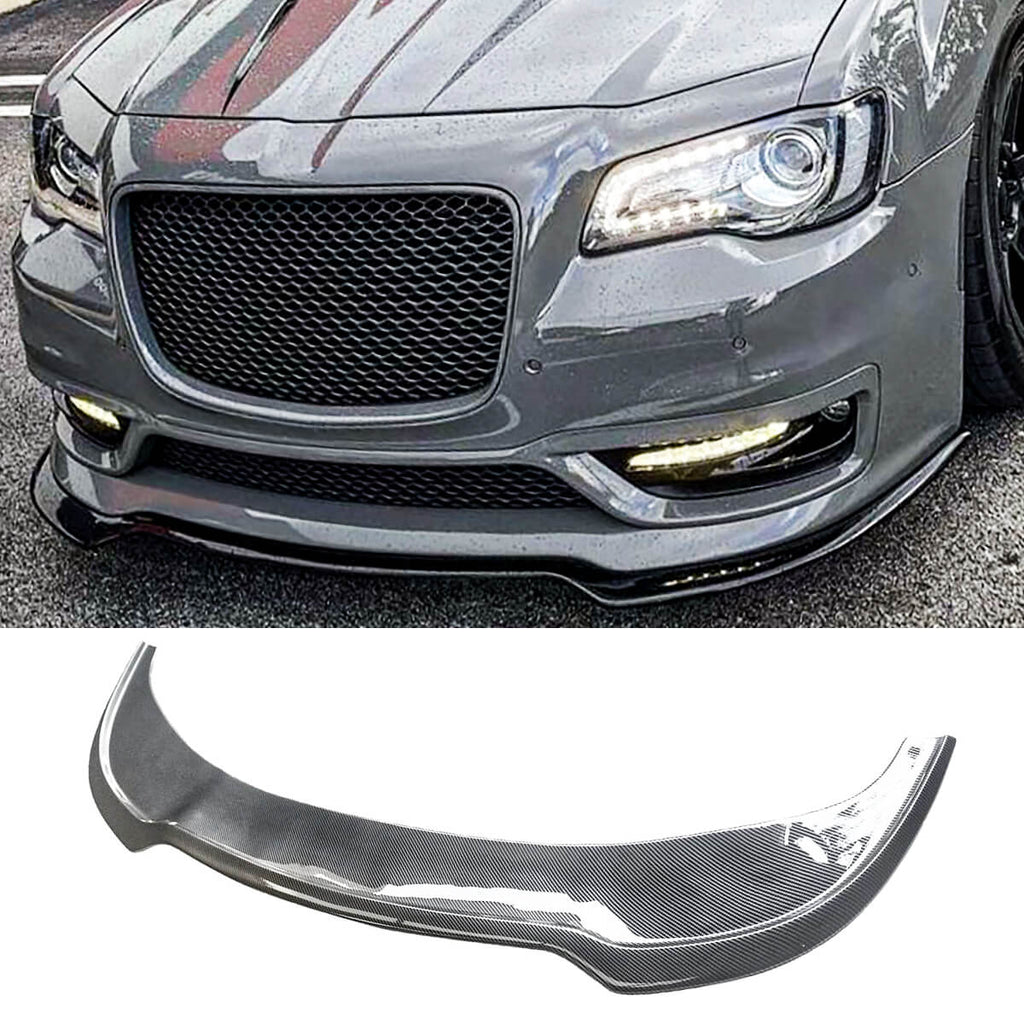 NINTE Front Lip for 2015-2023 Chrysler 300 C S SRT Carbon Fiber Look