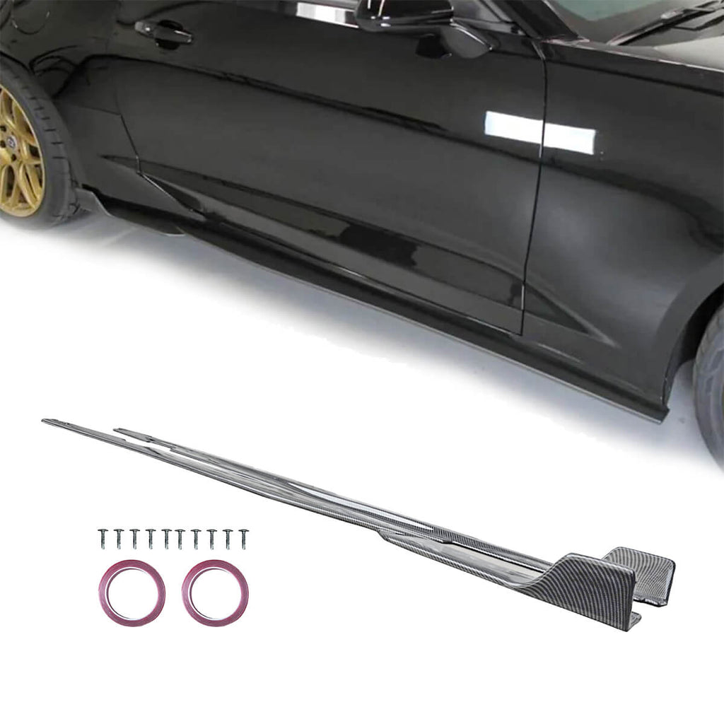 NINTE Side Skirt For 2016-2023 Chevy Camaro Carbon Fiber Look