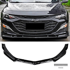 NINTE For 2016 - 2024 Chevrolet Malibu Front Lip ABS 3PCs Front Bumper Splitters - NINTE