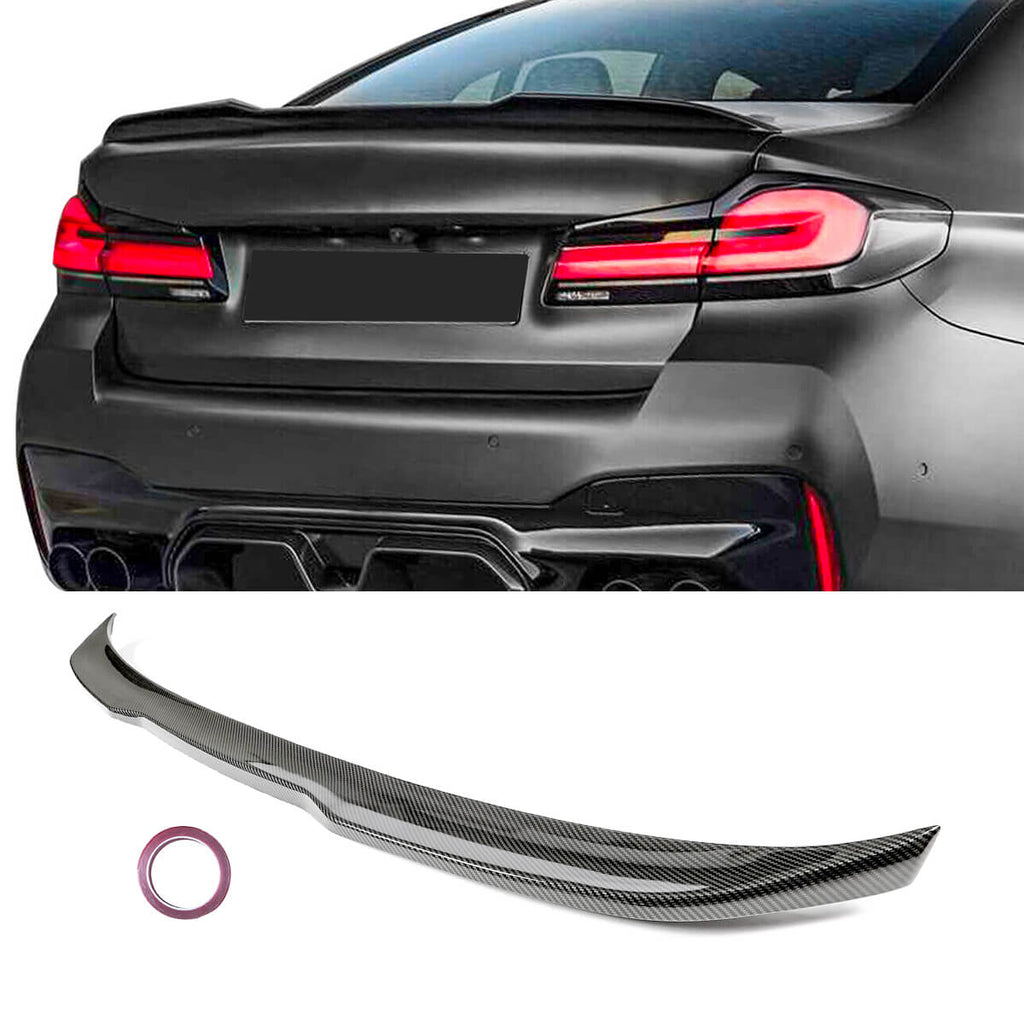 NINTE For 2017-2023 BMW 5 Series G30 G38 F90 M5 ABS Trunk Wing Spoiler CS Style Carbon Fiber Look