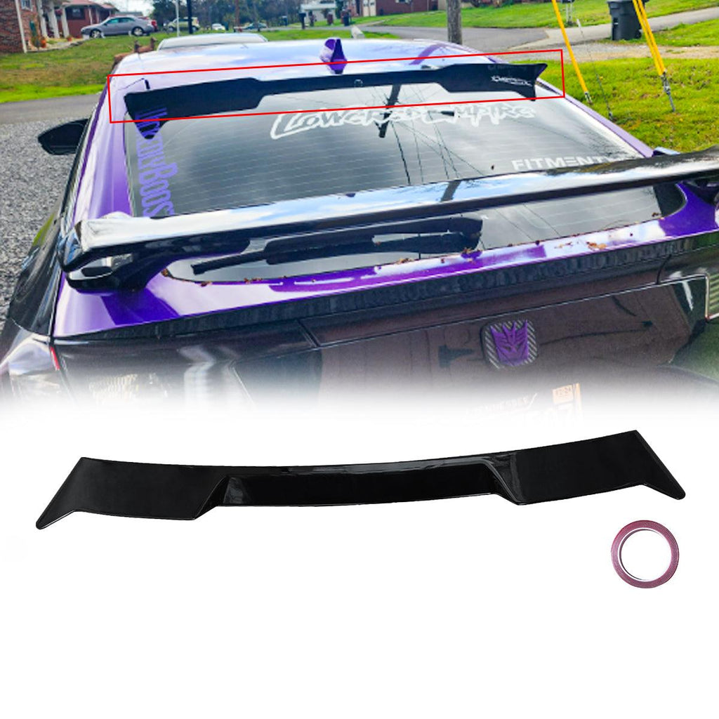 Hatchback Window Spoiler NINTE For 2022-2024 Honda Civic Hatchback Roof Spoiler ABS Rear Window ...