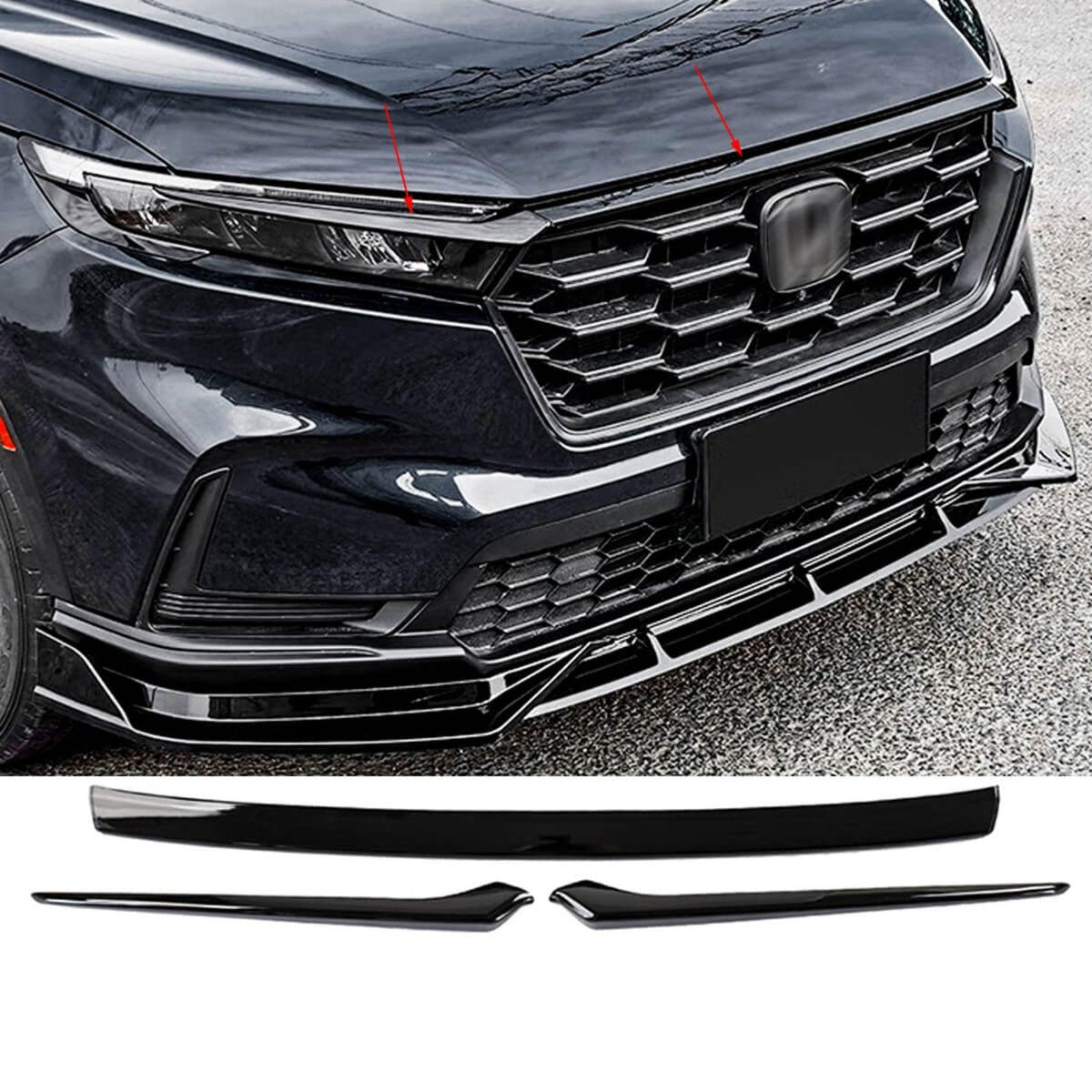 Front Headlight Trim Stickers For CRV CR-V 2023 2024 Sport Hybrid Front Headlight Trim Stickers For CRV CR-V 2023 2024 Sport Hybrid